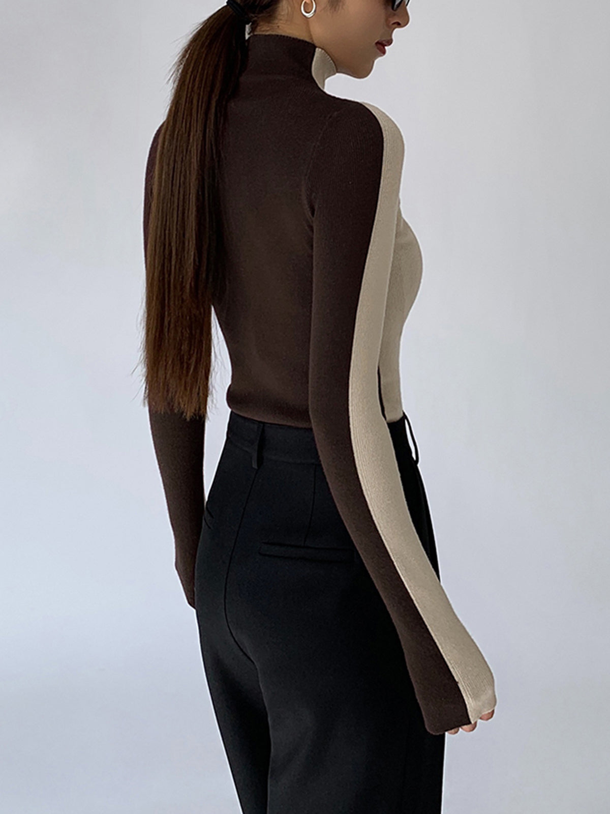 Women's Long Sleeve Turtleneck Sweater — View 10