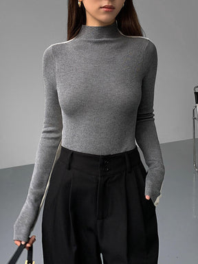 Women's Long Sleeve Turtleneck Sweater — View 18