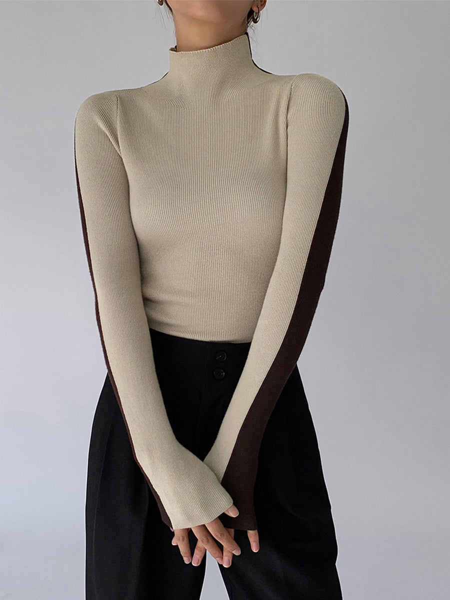 Women's Long Sleeve Turtleneck Sweater — View 2