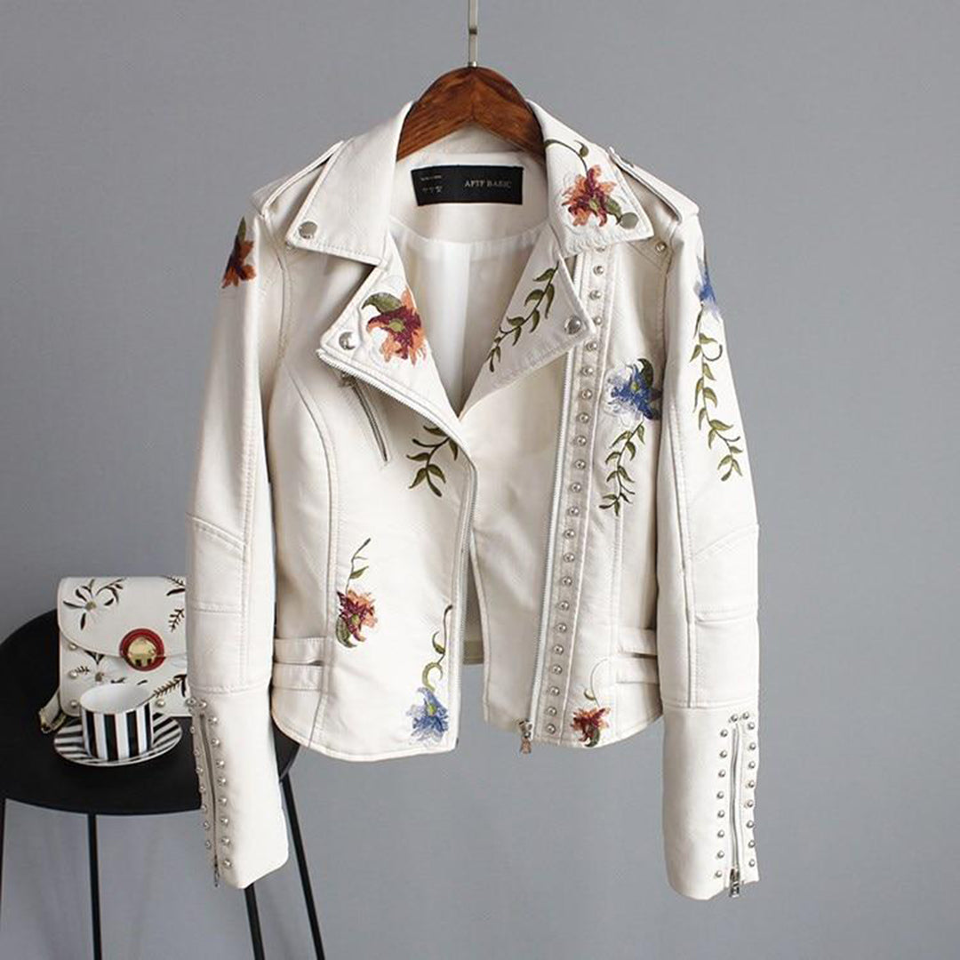 Women's Floral Studded Jacket — View 7