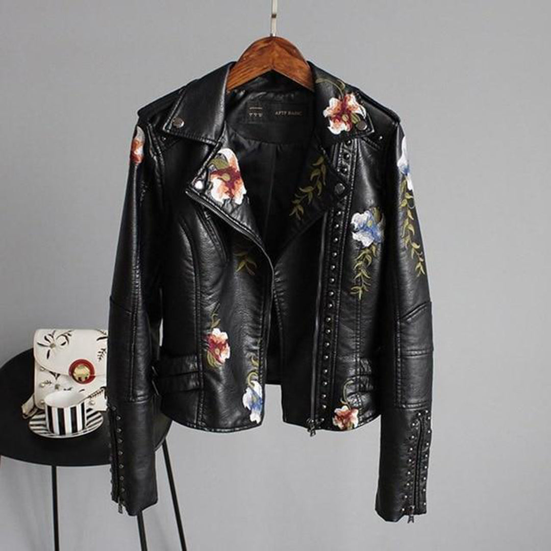 Women's Floral Studded Jacket — View 8
