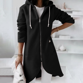 Women's Zip Front Longline Hoodie — View 6