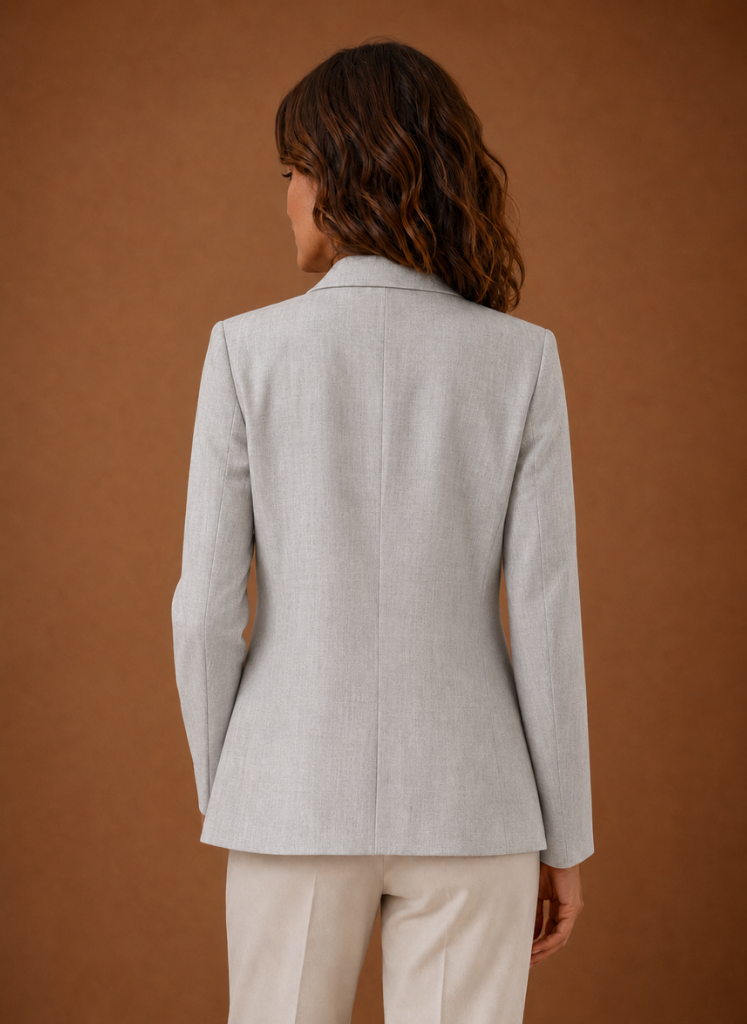 Women's Tailored Single-Button Blazer | Livia in Gray - Juana Fashion