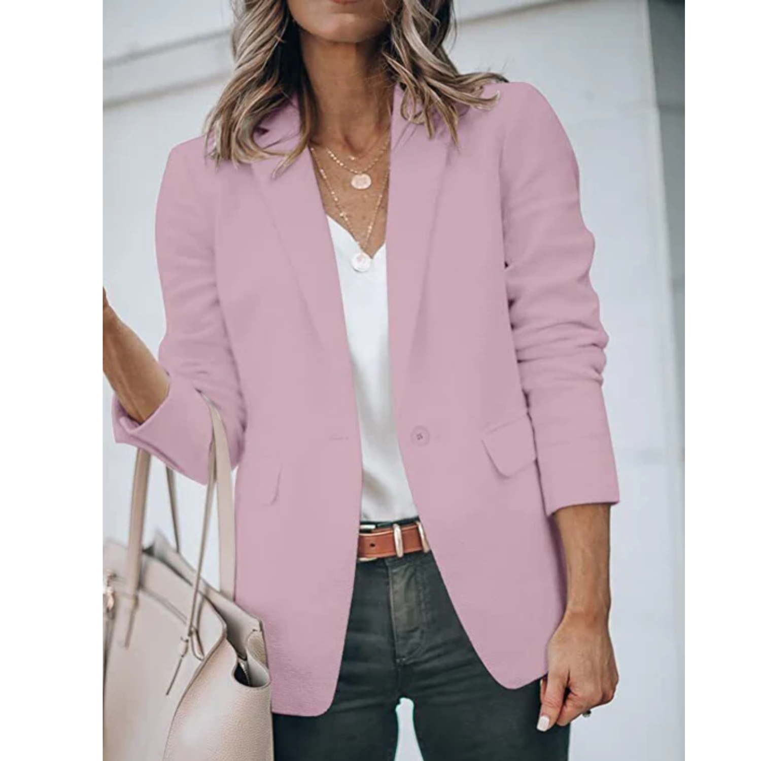 Women's Relaxed Open-Front Blazer | Jacqueline in Yellow - Juana Fashion