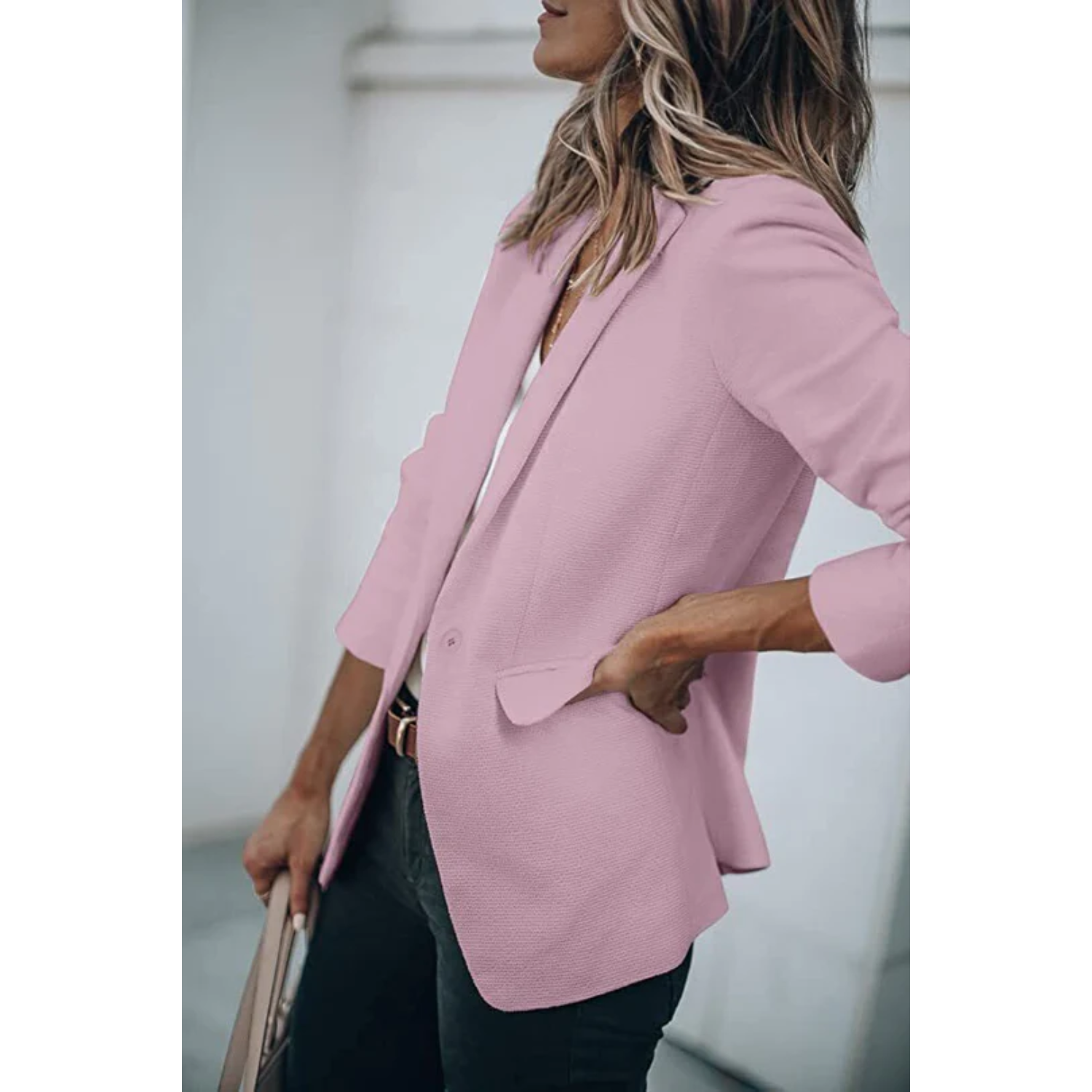 Women's Relaxed Open-Front Blazer | Jacqueline in Green - Juana Fashion