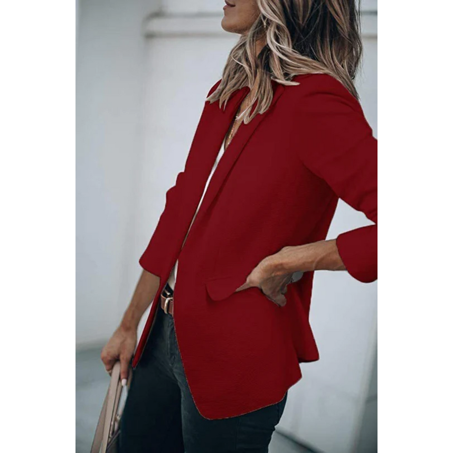 Women's Relaxed Open-Front Blazer | Jacqueline in Yellow - Juana Fashion