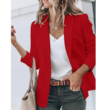 Women's Relaxed Open-Front Blazer | Jacqueline in Green - Juana Fashion