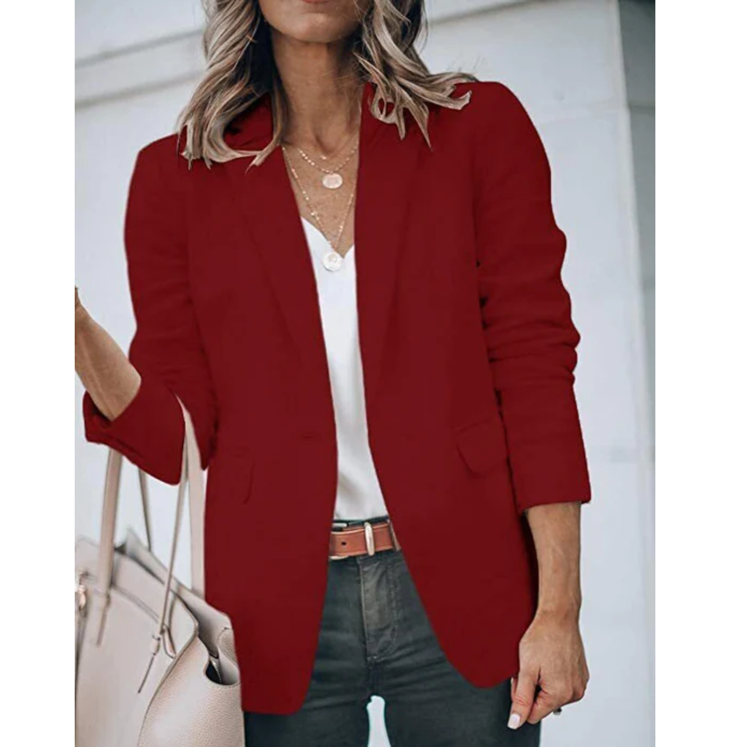Women's Relaxed Open-Front Blazer | Jacqueline in Yellow - Juana Fashion