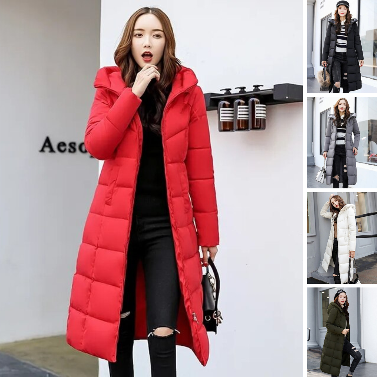 Women's Hooded Puffer Coat — View 1