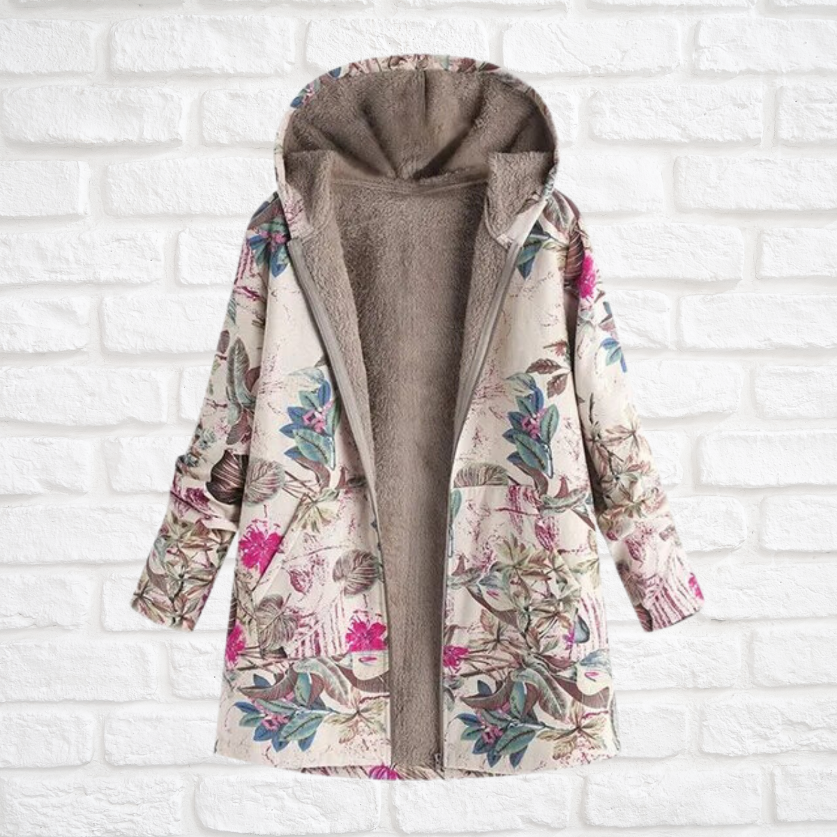 Women's Printed Hooded Long Sleeve Jacket — View 4
