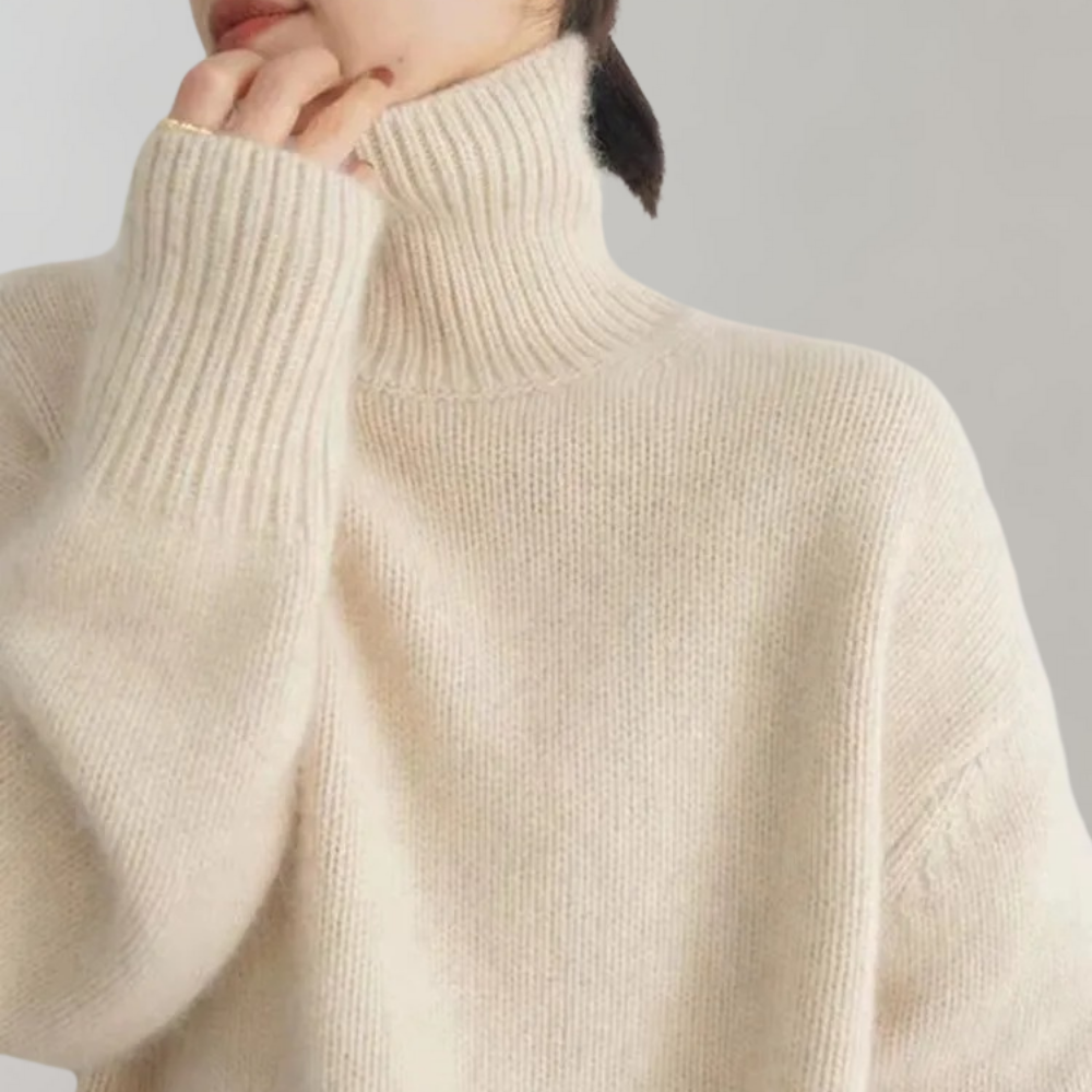 Women's Oversized Turtleneck Sweater — View 4
