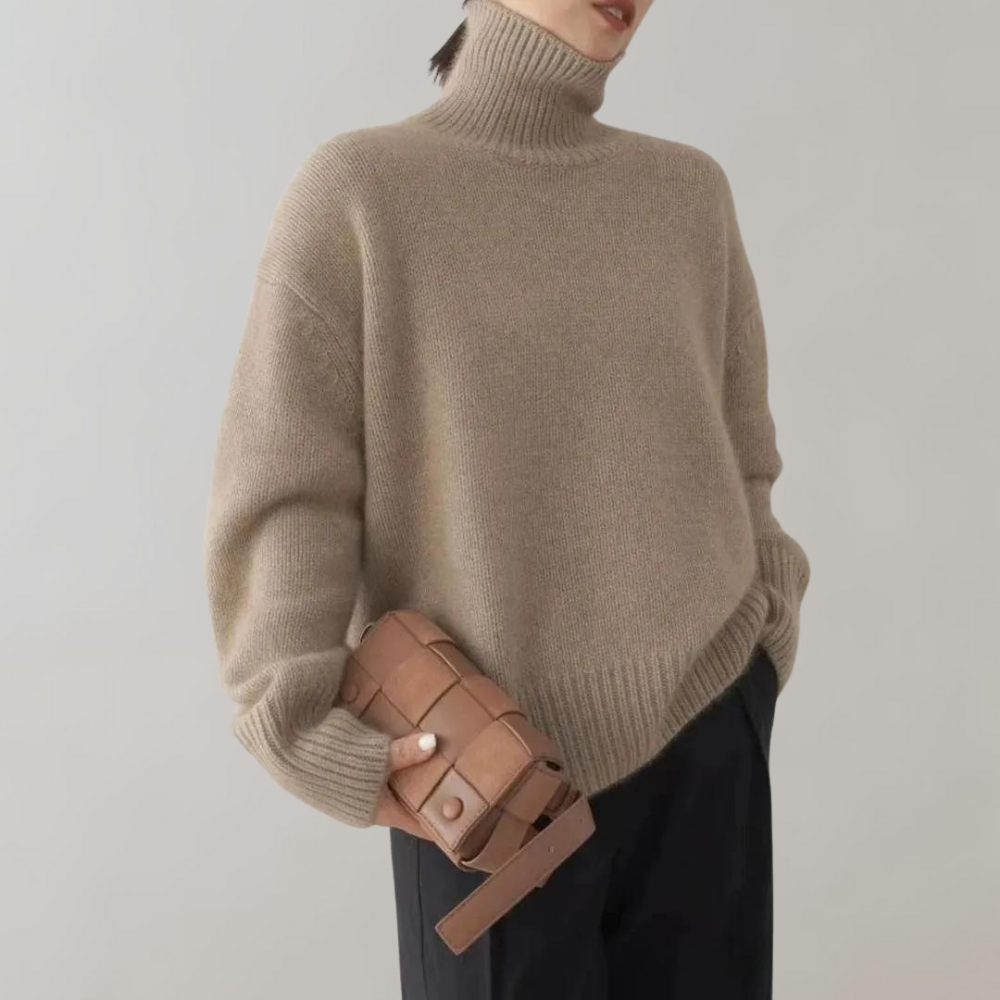 Women's Oversized Turtleneck Sweater — View 7