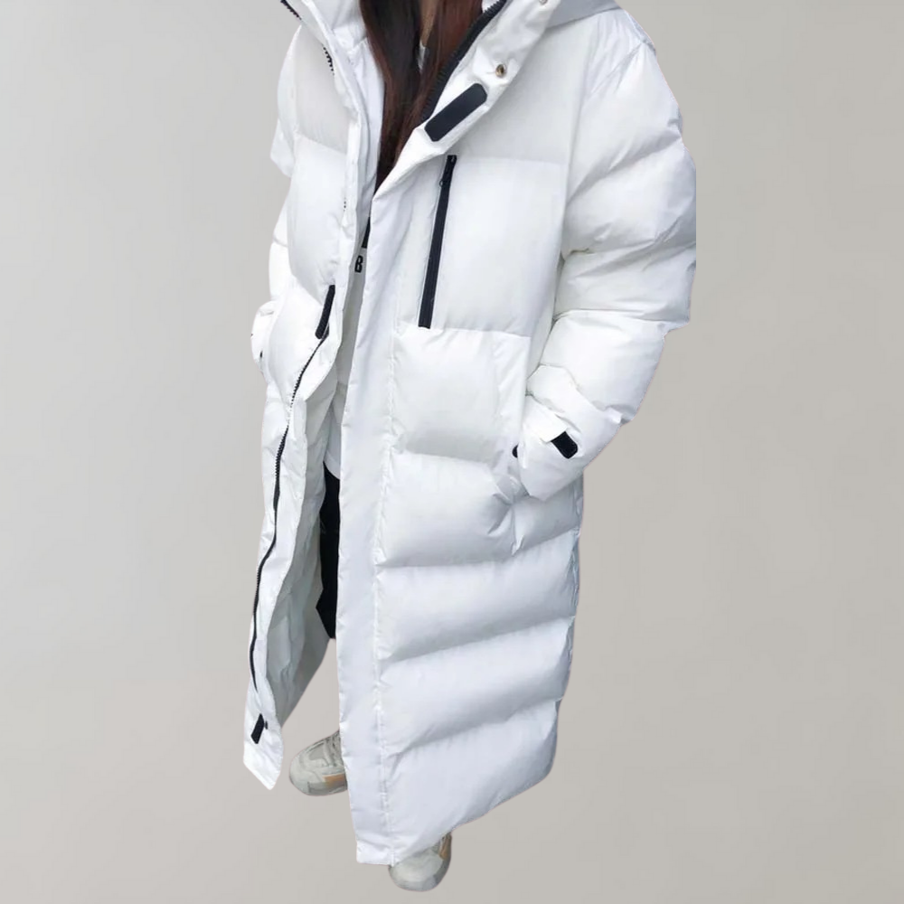 Women's Longline Puffer Coat — View 10