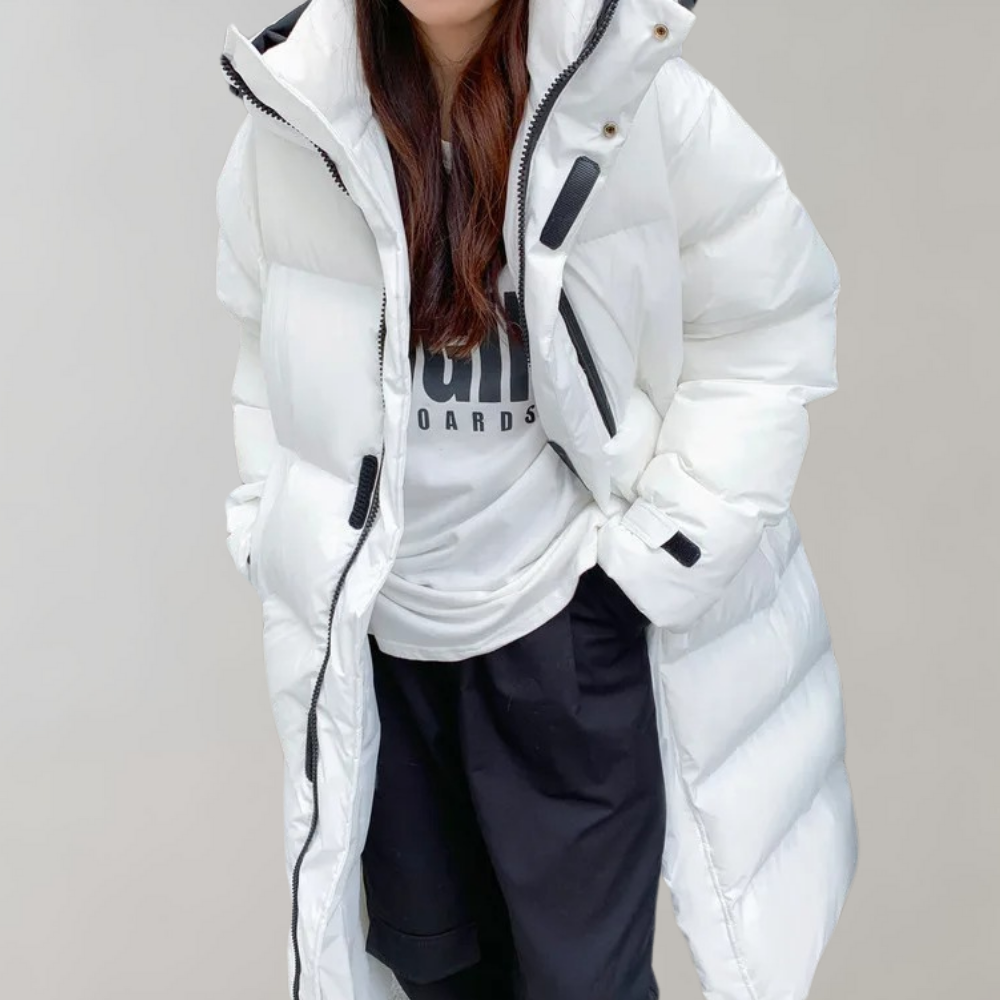 Women's Longline Puffer Coat — View 3