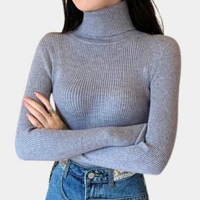 Women's Ribbed Turtleneck Sweater — View 6