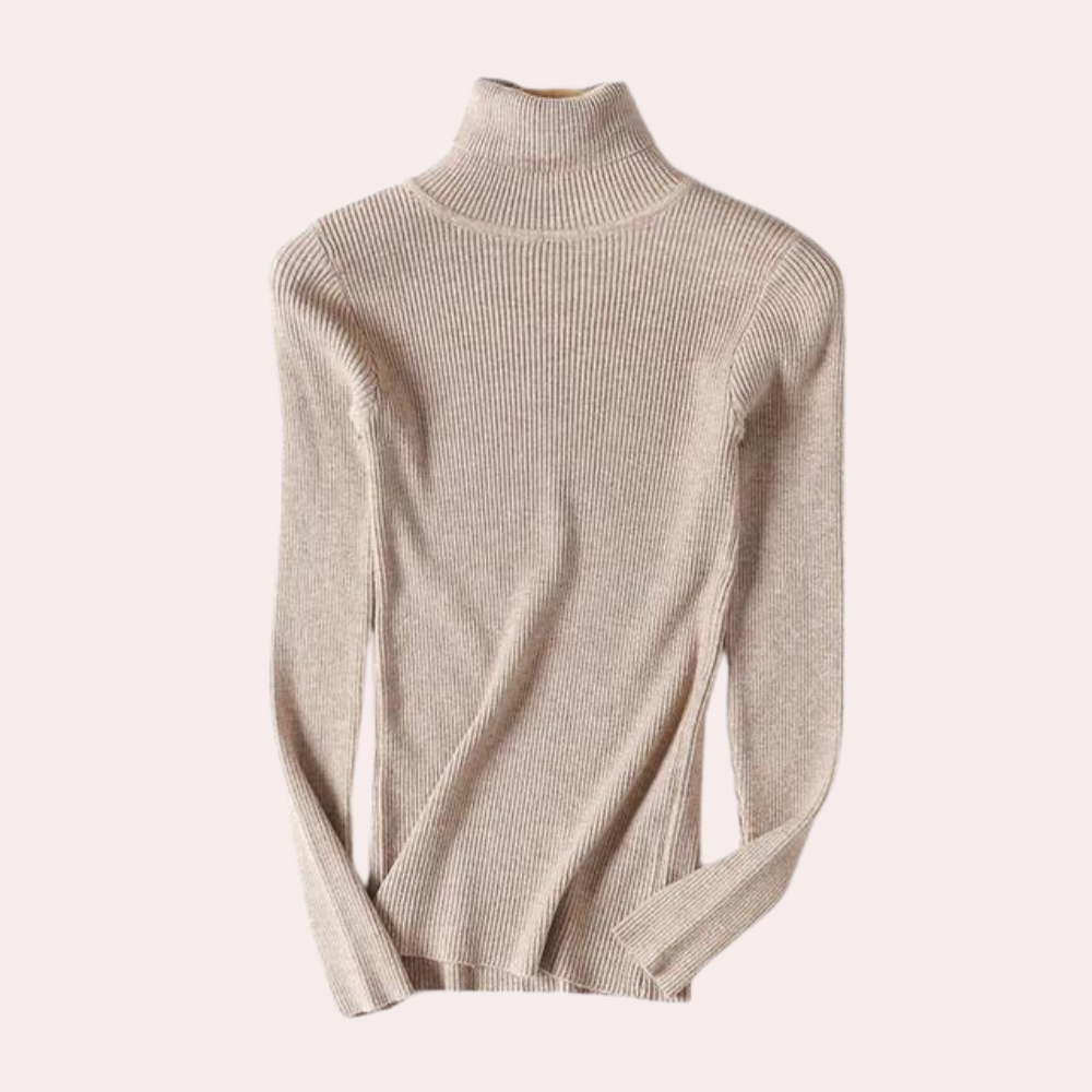 Women's Ribbed Turtleneck Sweater — View 1