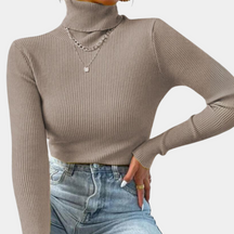 Women's Ribbed Turtleneck Sweater — View 4