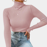 Women's Ribbed Turtleneck Sweater — View 3