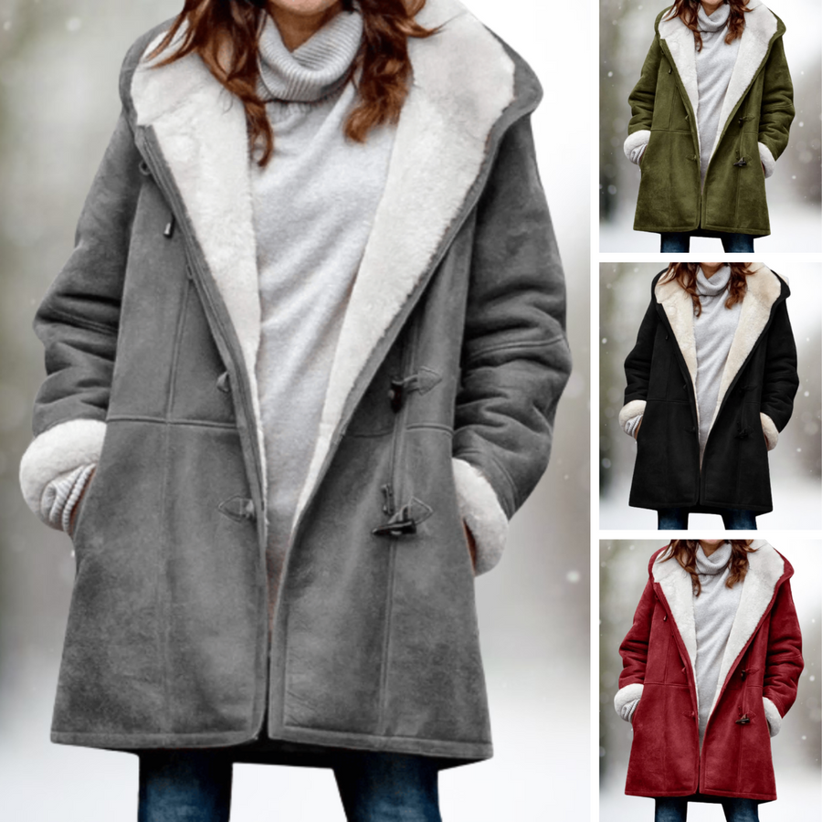 Women's Hooded Longline Fleece Jacket — View 1