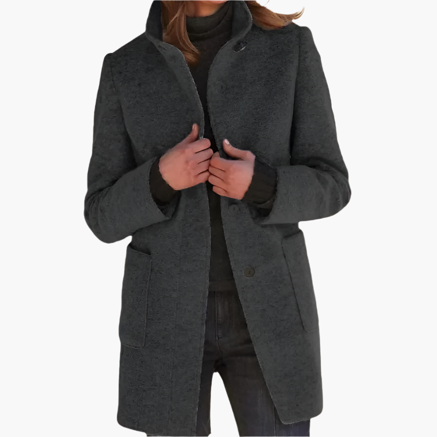 Women's Classic Winter Coat | Jessica in Black - Juana Fashion