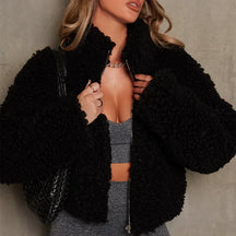 Women's Zip Front Teddy Jacket — View 2