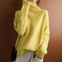 Women's Cashmere Turtleneck Sweater — View 2