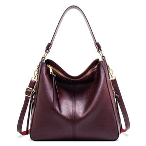 Women's Faux Leather Convertible Hobo Bag in Purple by Juana Fashion