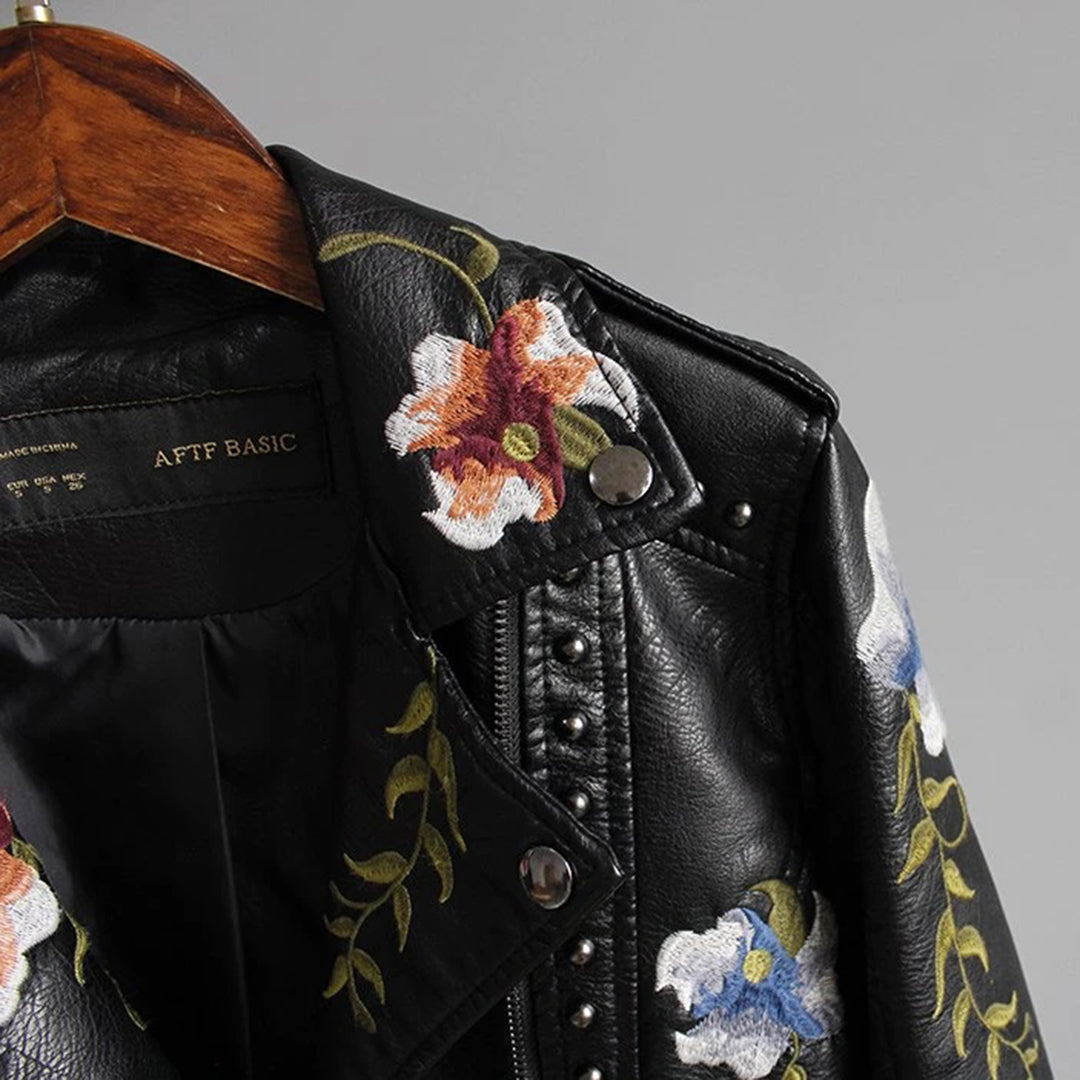 Women's Floral Studded Jacket — View 3