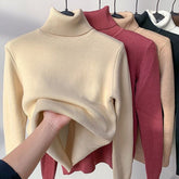 Women's Cashmere Oversized Turtleneck Sweater — View 5
