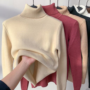 Women's Cashmere Oversized Turtleneck Sweater — View 5