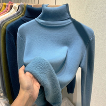 Women's Cashmere Oversized Turtleneck Sweater — View 10