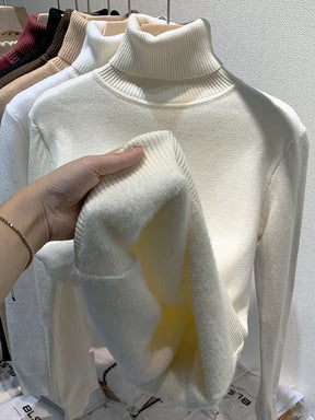 Women's Cashmere Oversized Turtleneck Sweater — View 2