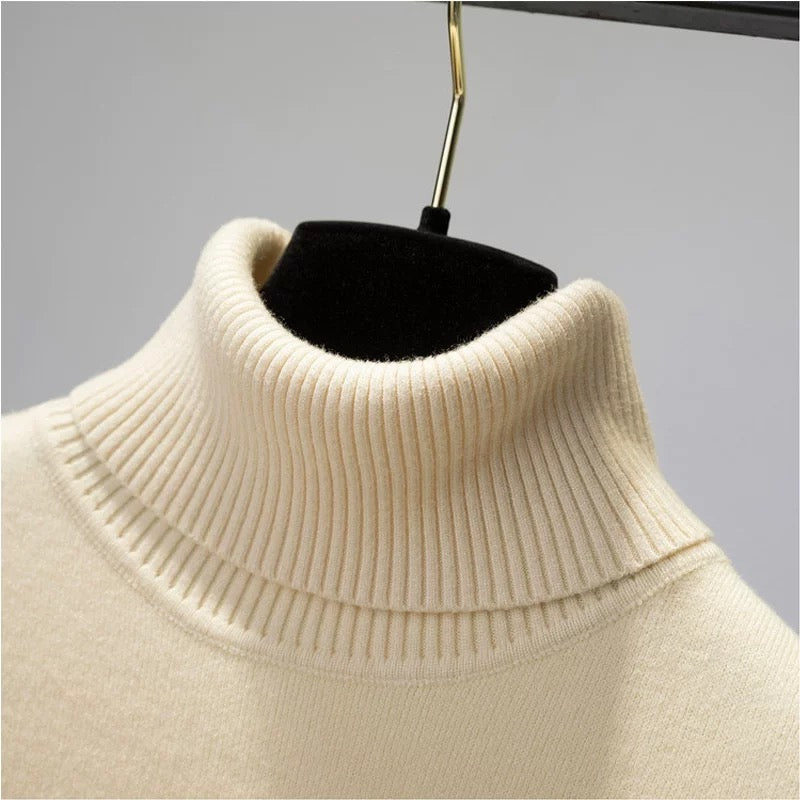 Women's Cashmere Oversized Turtleneck Sweater — View 3