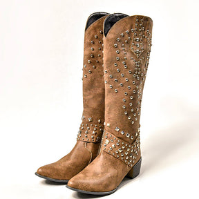 Women's Studded Knee High Boots — View 7