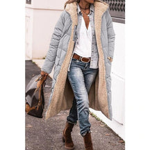 Women's Hooded Reversible Longline Puffer Coat — View 3
