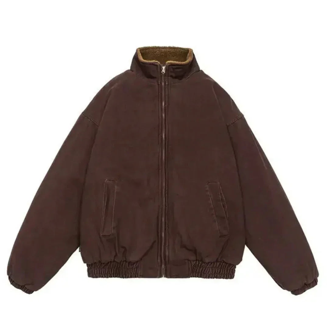 Women's Zip-Up Winter Jacket | Beatrice in Red - Juana Fashion