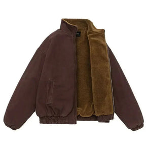 Women's Zip-Up Winter Jacket | Beatrice in Brown - Juana Fashion