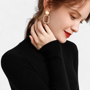 Women's Ribbed Long Sleeve Turtleneck Sweater — View 5