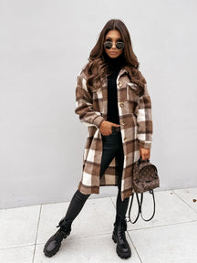 Women's Plaid Coat — View 3