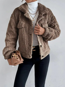 Women's Short Faux Fur Jacket — View 4