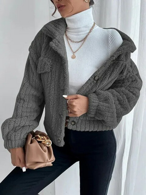 Women's Short Faux Fur Jacket — View 5