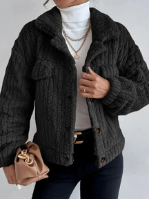 Women's Short Faux Fur Jacket — View 7