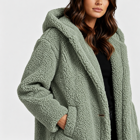 Women's Hooded Teddy Coat — View 4