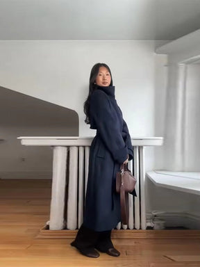 Women's Belted Winter Trench Coat | Kerstin - Juana Fashion