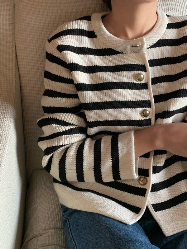 Women's Striped Long Sleeve Jacket — View 2