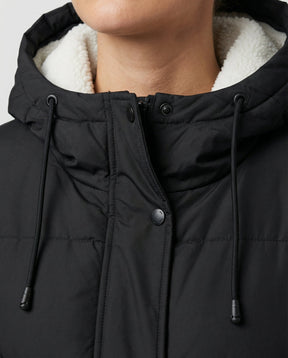 Women's Hooded Longline Puffer Coat — View 3