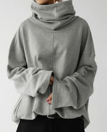 Women's Hooded Turtleneck Sweater — View 2