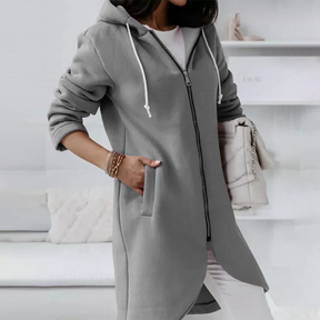 Women's Zip Front Longline Hoodie — View 4