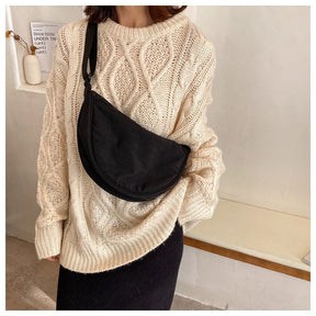 Women's Crescent Crossbody Bag in Black by Juana Fashion
