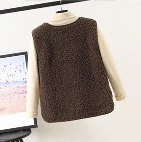 Women's Winter Vest | Andrea in Dark Khaki - Juana Fashion